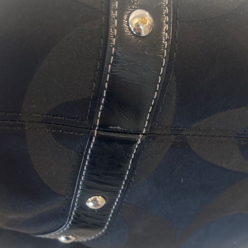 Coach Black Shoulder Bag with Silver Hardware - Picture 7 of 8
